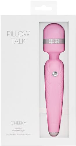 PILLOW TALK CHEEKY WAND W/SWAROVSKI CRYSTAL PINK