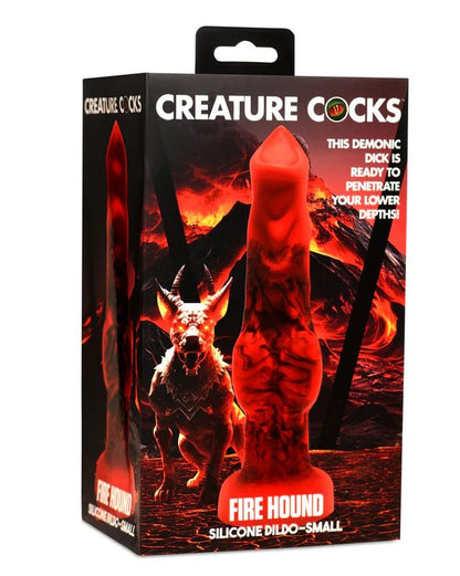 CREATURE COCKS FIRE HOUND SILICONE DILDO SMALL