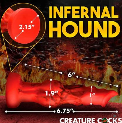 CREATURE COCKS FIRE HOUND SILICONE DILDO SMALL