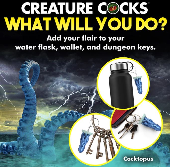 CREATURE COCKS COCKTOPUS SILICONE KEYCHAIN