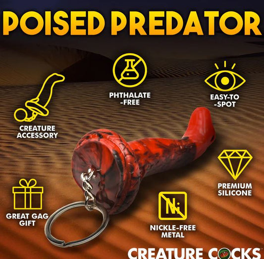 CREATURE COCKS KING COBRA SILICONE KEYCHAIN