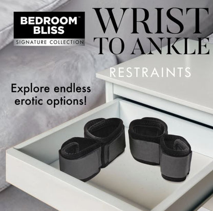 BEDROOM BLISS WRIST TO ANKLE RESTRAINTS
