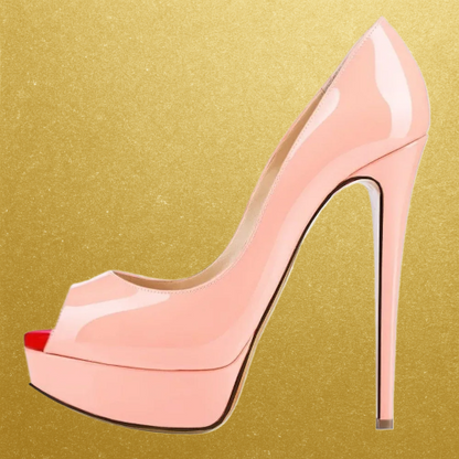 6in Sexy Peep-Toe Platform Heels