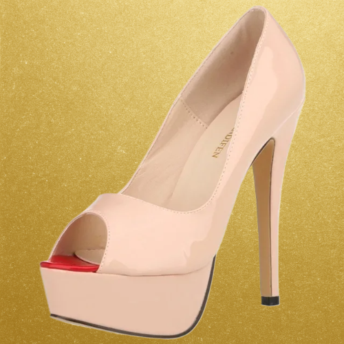6in Sexy Peep-Toe Platform Heels