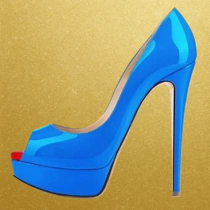 6in Sexy Peep-Toe Platform Heels