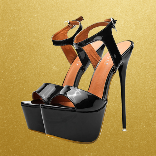 7in  Ankle Buckle Platform Heels