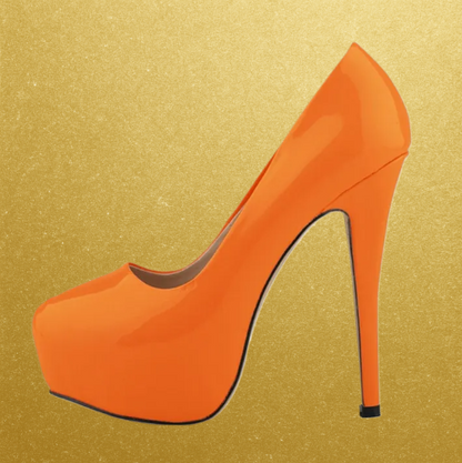 7in Rounded Toe Platform Heels  ~ Bold Colors for Every Mood