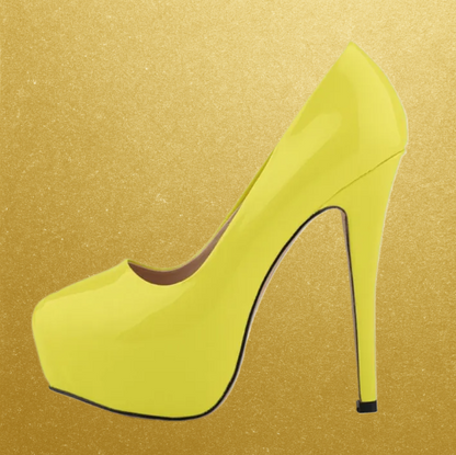 7in Rounded Toe Platform Heels  ~ Bold Colors for Every Mood