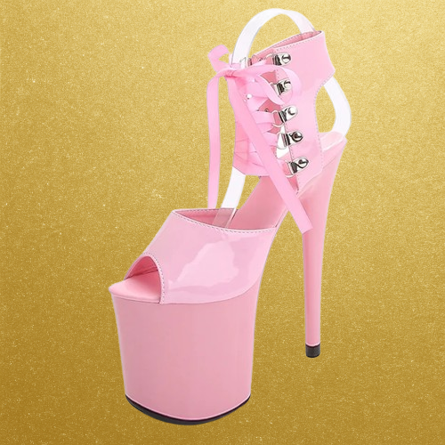 8 in Laced Babydoll Platform Heels