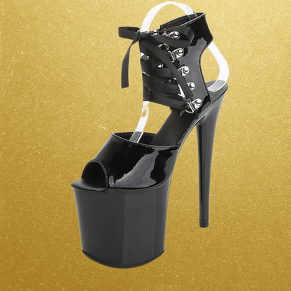 8 in Laced Babydoll Platform Heels
