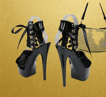 8 in Laced Babydoll Platform Heels