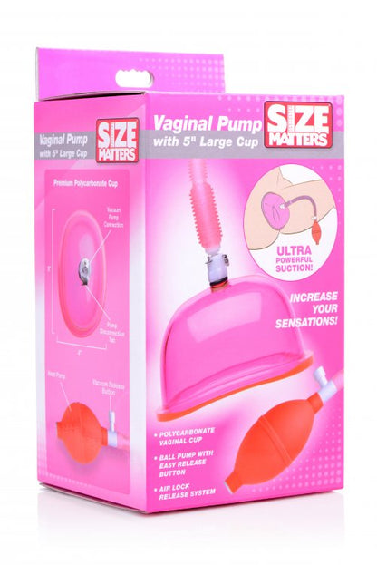 SIZE MATTERS VAGINAL PUMP W/ 5IN LARGE CUP