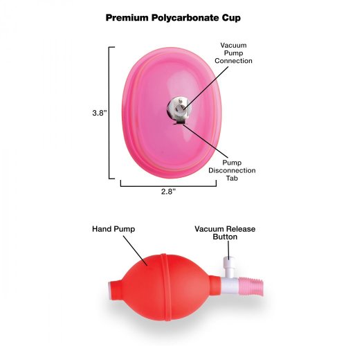 SIZE MATTERS VAGINAL PUMP W/ 3.8IN SMALL CUP