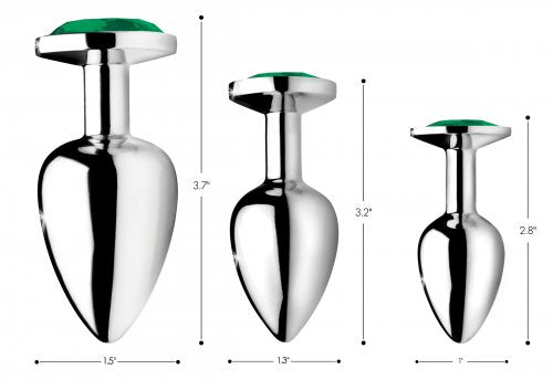 BOOTY SPARKS EMERALD GEM ANAL PLUG SET