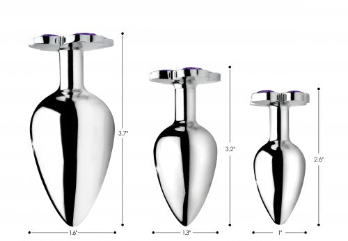 BOOTY SPARKS VIOLET FLOWER GEM ANAL PLUG SET