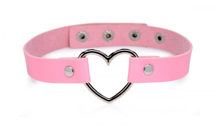 MASTER SERIES DARK HEART CHROME HEART PINK CHOKER