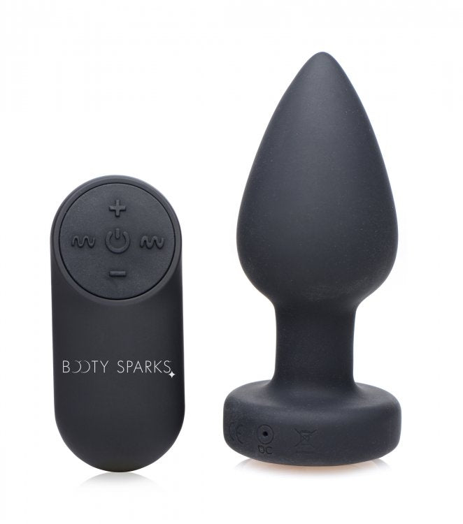 BOOTY SPARKS SILICONE LED PLUG VIBRATING MEDIUM