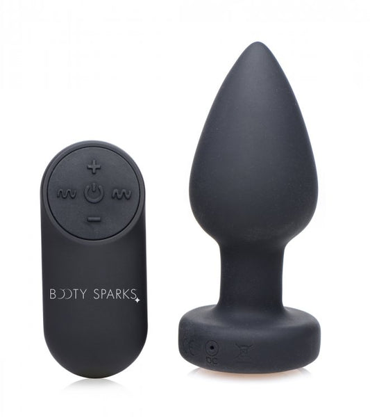 BOOTY SPARKS SILICONE LED PLUG VIBRATING MEDIUM