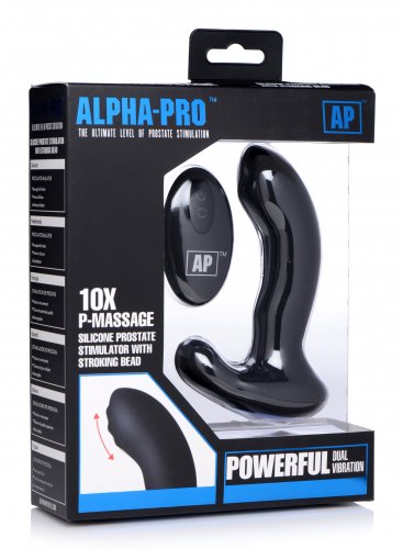 ALPHA-PRO 10X P-MASSAGE MOVING BEAD PROSTATE STIMULATOR