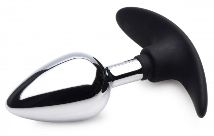 MASTER SERIES DARK INVADER METAL & SILICONE ANAL PLUG MEDIUM