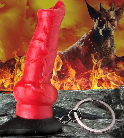 CREATURE COCKS HELL HOUND SILICONE KEYCHAIN