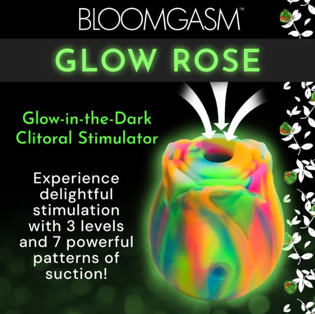 GLOW ROSE GLOW-IN-THE-DARK CLIT STIMULATOR