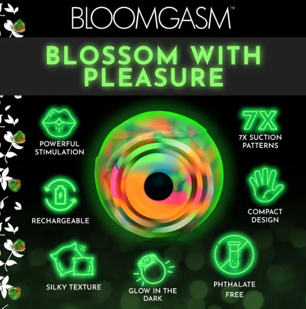 GLOW ROSE GLOW-IN-THE-DARK CLIT STIMULATOR