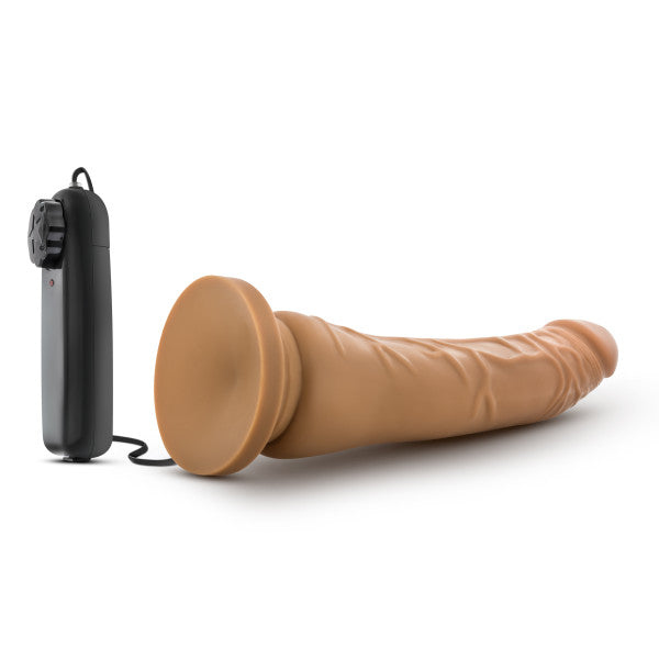 DR SKIN 8.5 VIBRATING REALISTIC COCK W/SUCTION CUP MOCHA"