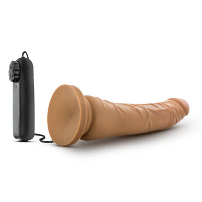 DR SKIN 8.5 VIBRATING REALISTIC COCK W/SUCTION CUP MOCHA"
