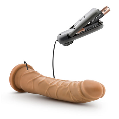 DR SKIN 8.5 VIBRATING REALISTIC COCK W/SUCTION CUP MOCHA"