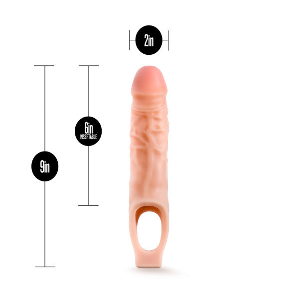 PERFORMANCE 9IN COCK SHEATH PENIS EXTENDER VANILLA