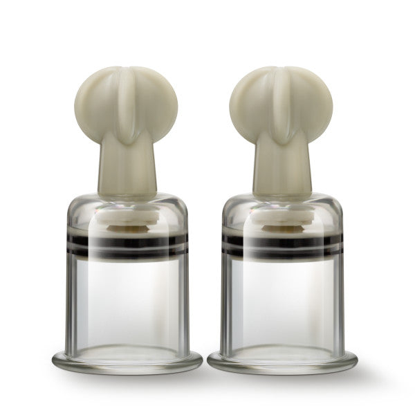 TEMPTASIA CLIT & NIPPLE TWIST LARGE SUCKERS SET OF 2 CLEAR