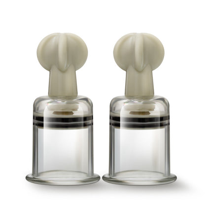 TEMPTASIA CLIT & NIPPLE TWIST LARGE SUCKERS SET OF 2 CLEAR