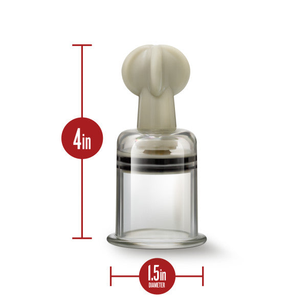 TEMPTASIA CLIT & NIPPLE TWIST LARGE SUCKERS SET OF 2 CLEAR