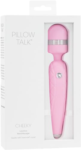 PILLOW TALK CHEEKY WAND W/SWAROVSKI CRYSTAL PINK