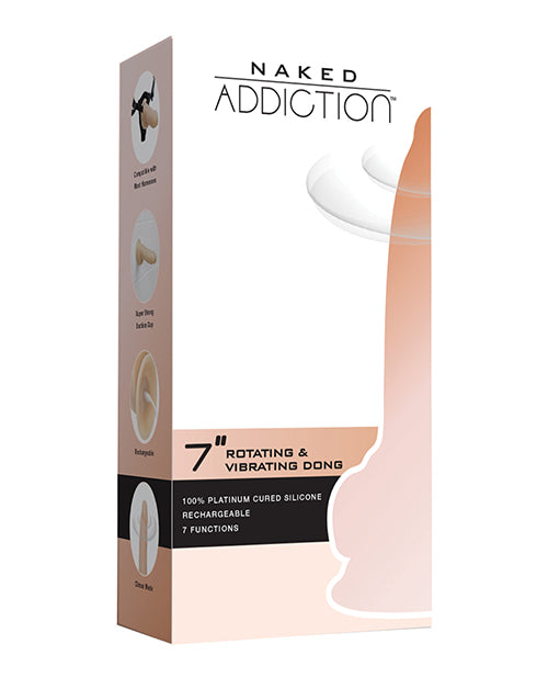 NAKED ADDICTION 7IN ROTATING & VIBRATING DONG