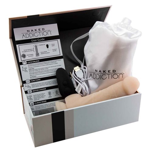 NAKED ADDICTION 7IN ROTATING & VIBRATING DONG