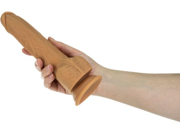 NAKED ADDICTION 9IN CARAMEL THRUSTING DONG W/ REMOTE