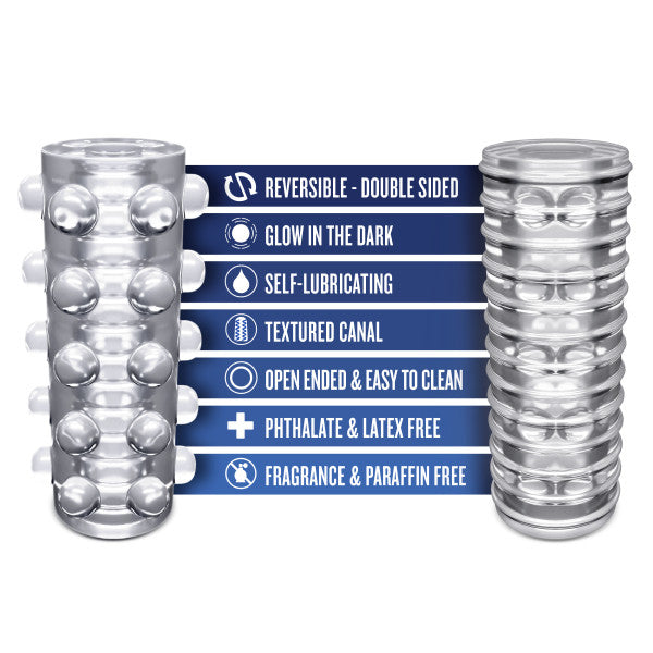 RIZE SWICH GLOW IN THE DARK SELF LUBRICATING STROKER CLEAR