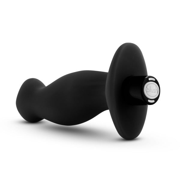 ANAL ADVENTURES PLATINUM SILICONE VIBRATING PROSTATE MASSAGER 02 BLACK