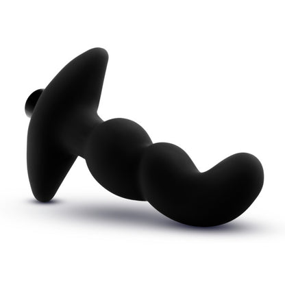 ANAL ADVENTURES PLATINUM SILICONE VIBRATING PROSTATE MASSAGER 03 BLACK
