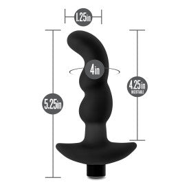 ANAL ADVENTURES PLATINUM SILICONE VIBRATING PROSTATE MASSAGER 03 BLACK