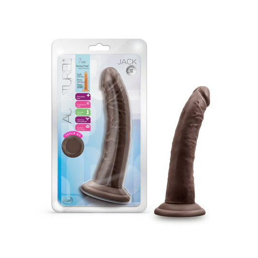 AU NATUREL JACK 7IN DILDO CHOCOLATE