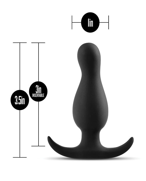 ANAL ADVENTURES PLATINUM CURVE PLUG BLACK
