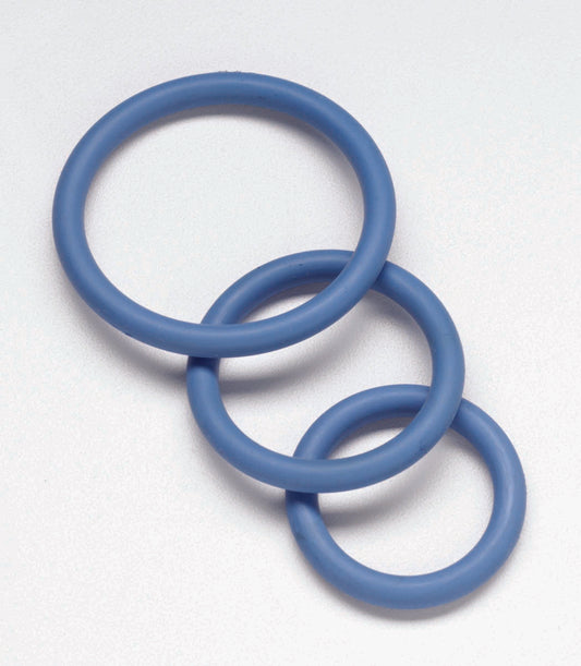 NITRILE COCK RING SET-BLUE