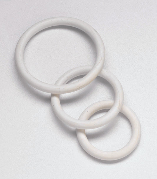 NITRILE COCK RING SET-WHITE