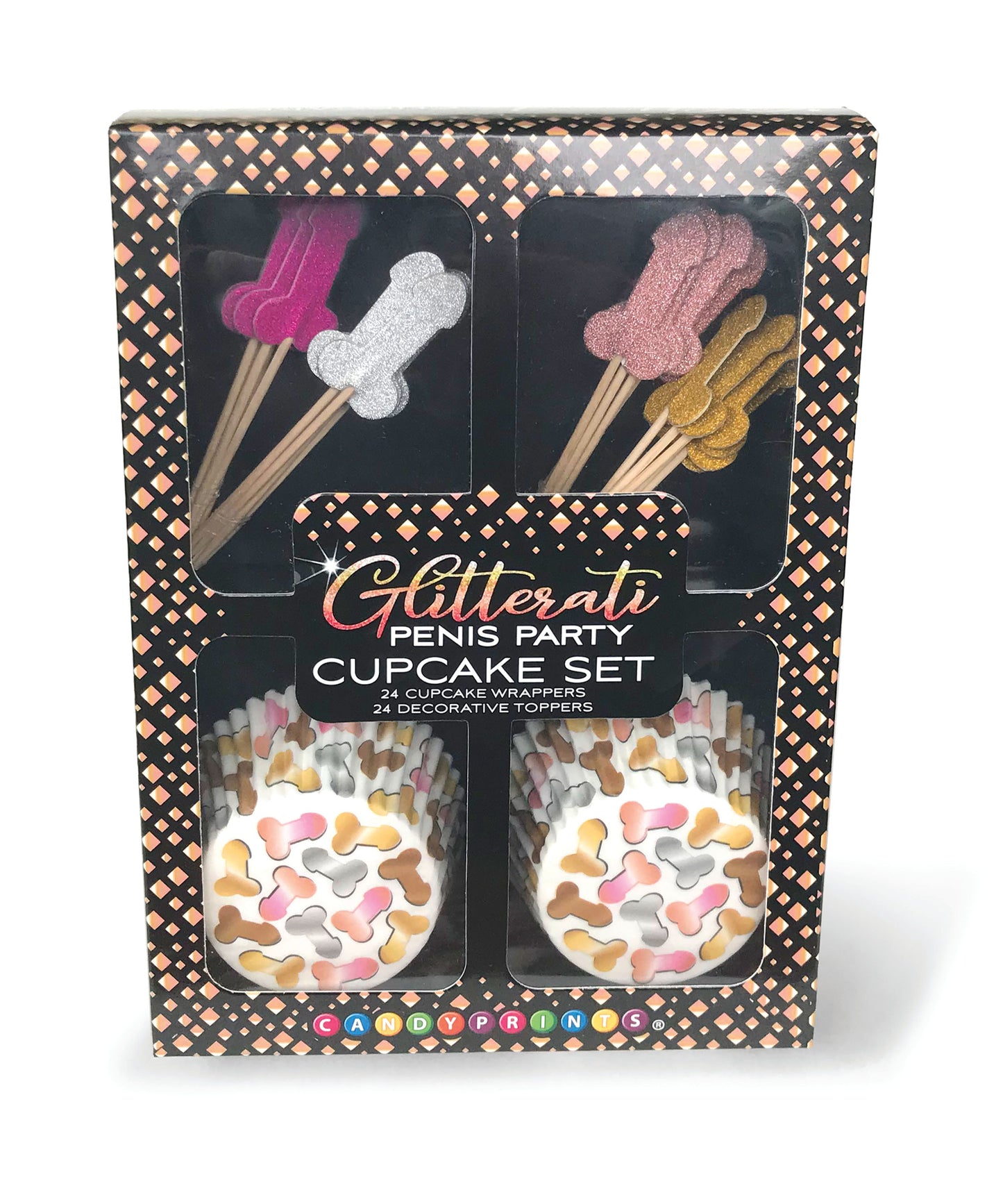 GLITTERATI PENIS PARTY CUPCAKE SET