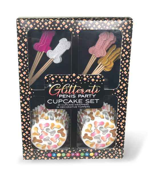 GLITTERATI PENIS PARTY CUPCAKE SET