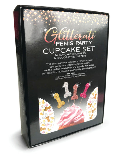 GLITTERATI PENIS PARTY CUPCAKE SET