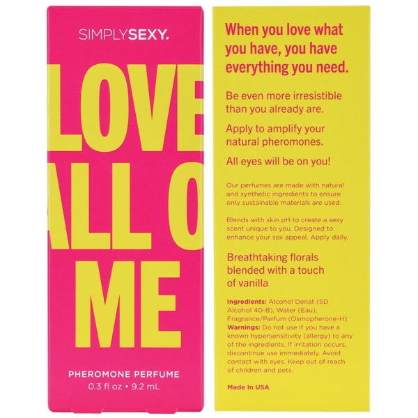 SIMPLY SEXY PHEROMONE PERFUME LOVE ALL OF ME .3 FL OZ